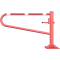Swiveling gates | to be fixed by plugs, hot-dip galvanized and red coated with white reflecting rings | total width: 1500 mm | for padlock